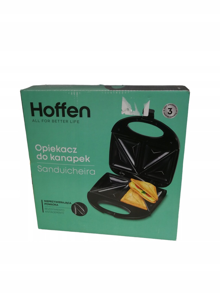 Opiekacz Hoffen sm-4036-b czarny 750 W