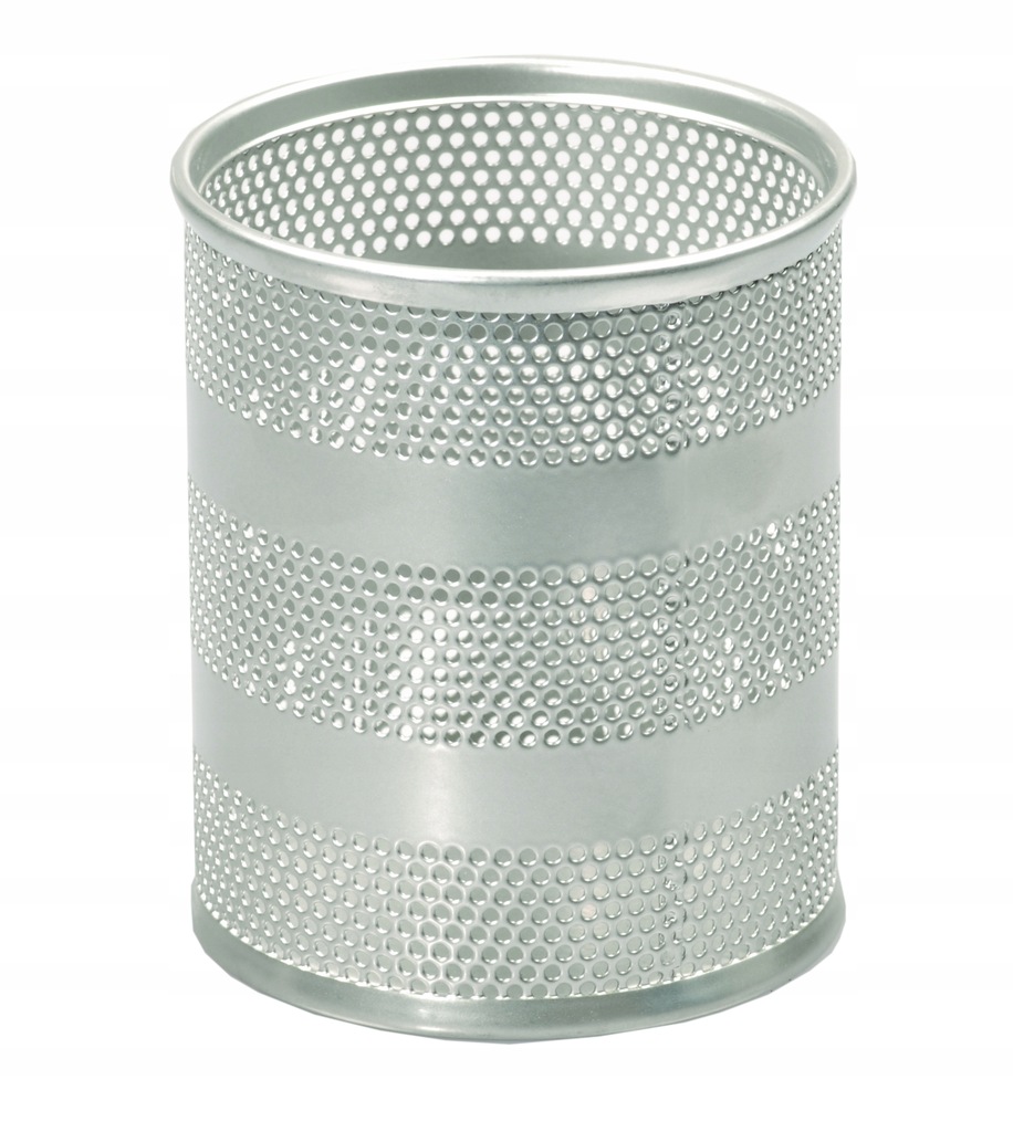 Przybornik duży, okrągły, srebrny