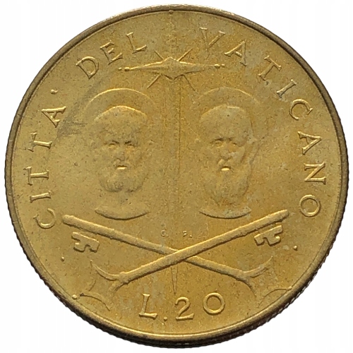55705. Watykan - 20 lirów - 1967 r.