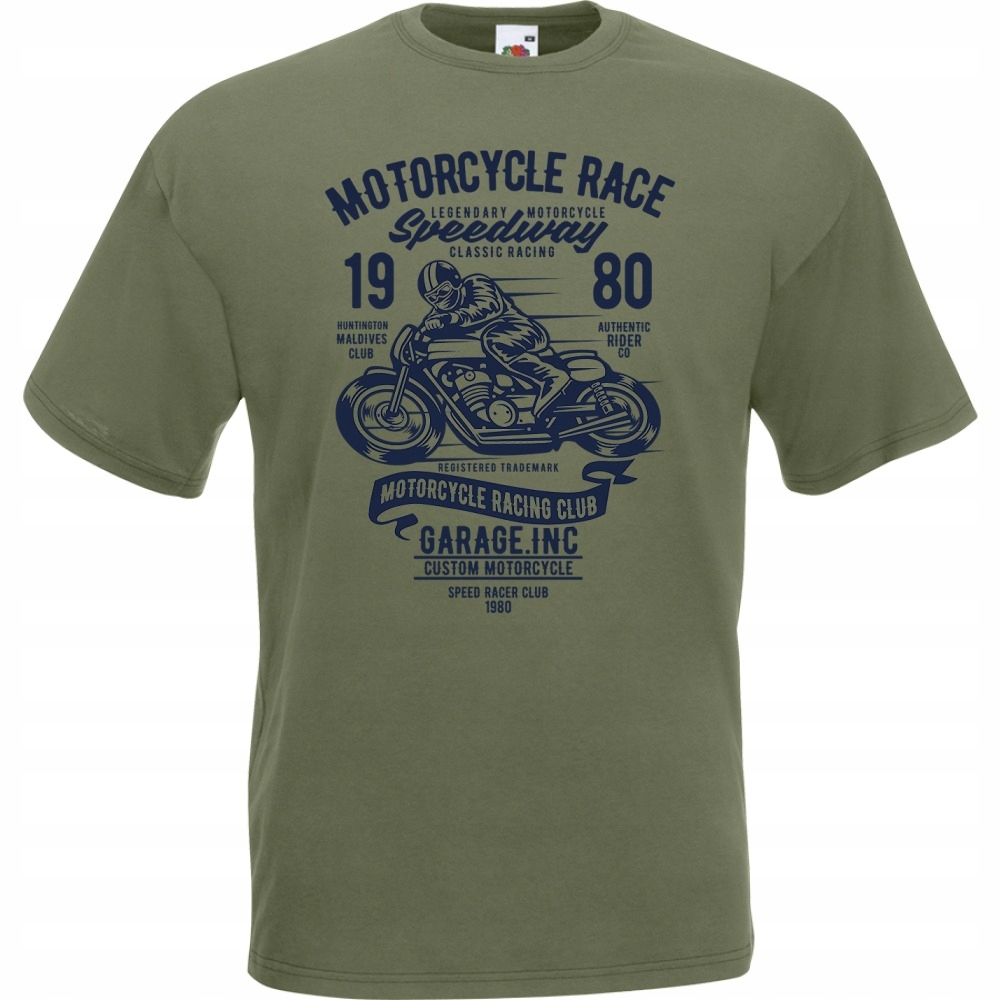 Koszulka motocykl motor motocyklista kask XXL oliw