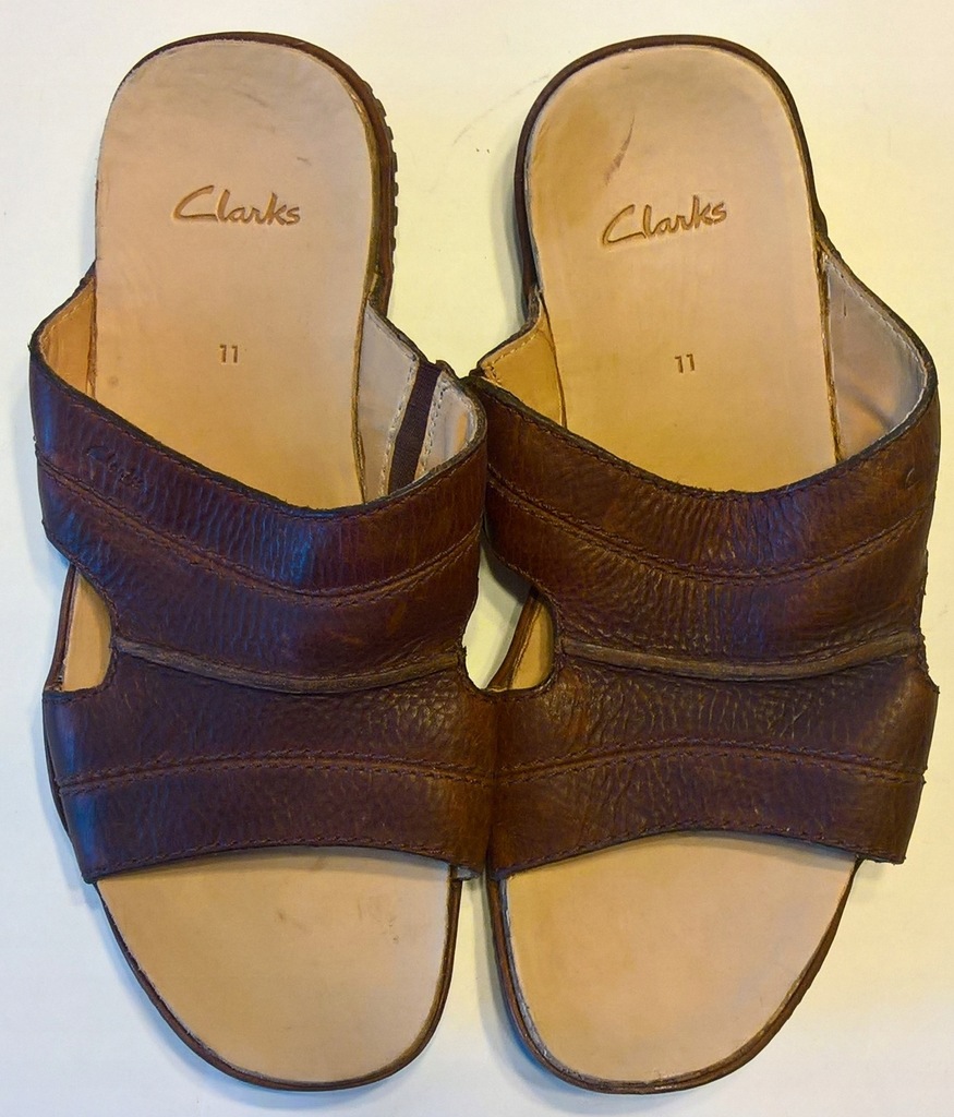 CLARKS skórkowe w brązie 45