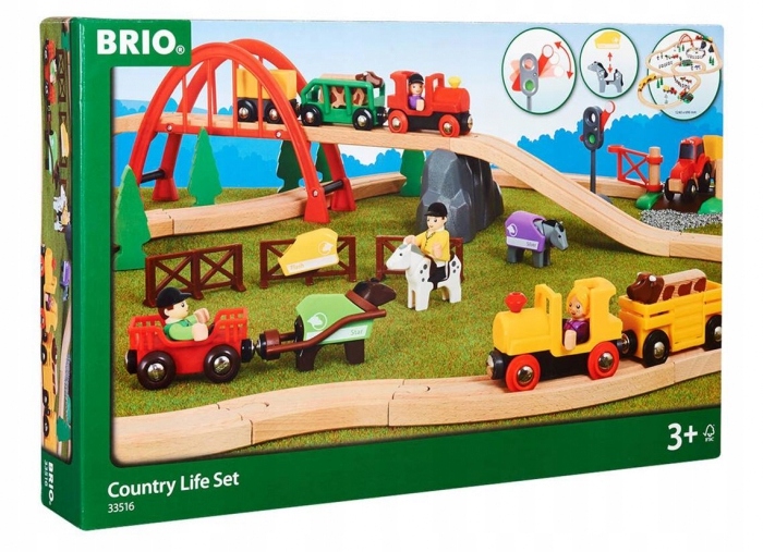 BRIO 33516 Zestaw Country Life 79-elementów XXL