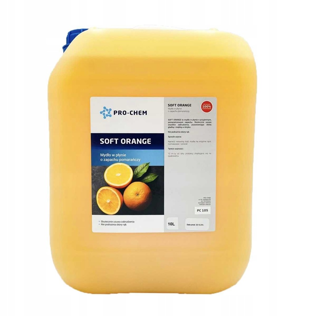 Delikatne mydło w płynie PRO-CHEM SOFT Pomarańcza