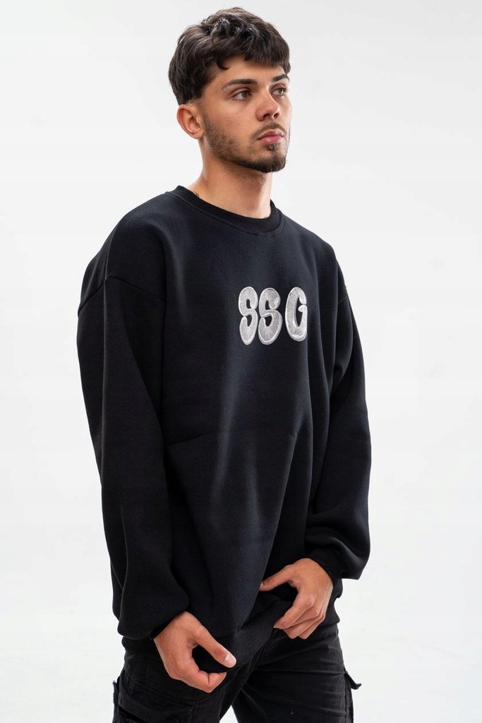 BLUZA BEZ KAPTURA MĘSKA Czarna SSG Sketch M
