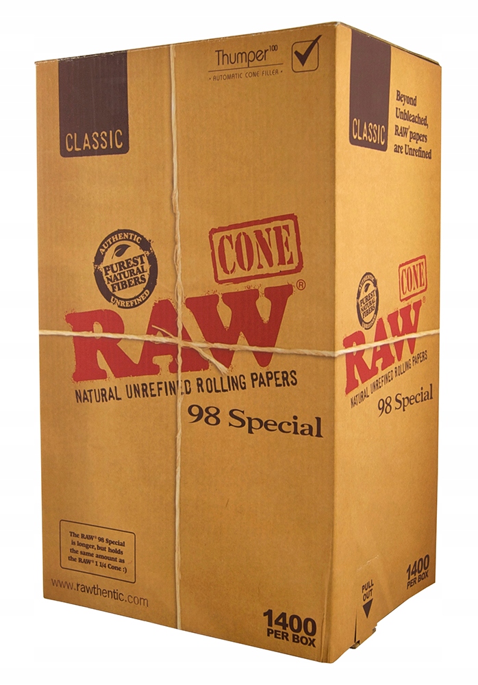 RAW CLASSIC CONE 98 special skręcone bibułki 1400