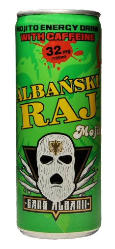 Albański RAJ Mojito Energy Drink Gang Albanii