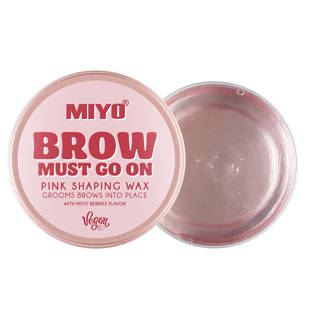 MIYO Brow Must Go On wosk do brwi Pink 30g P1