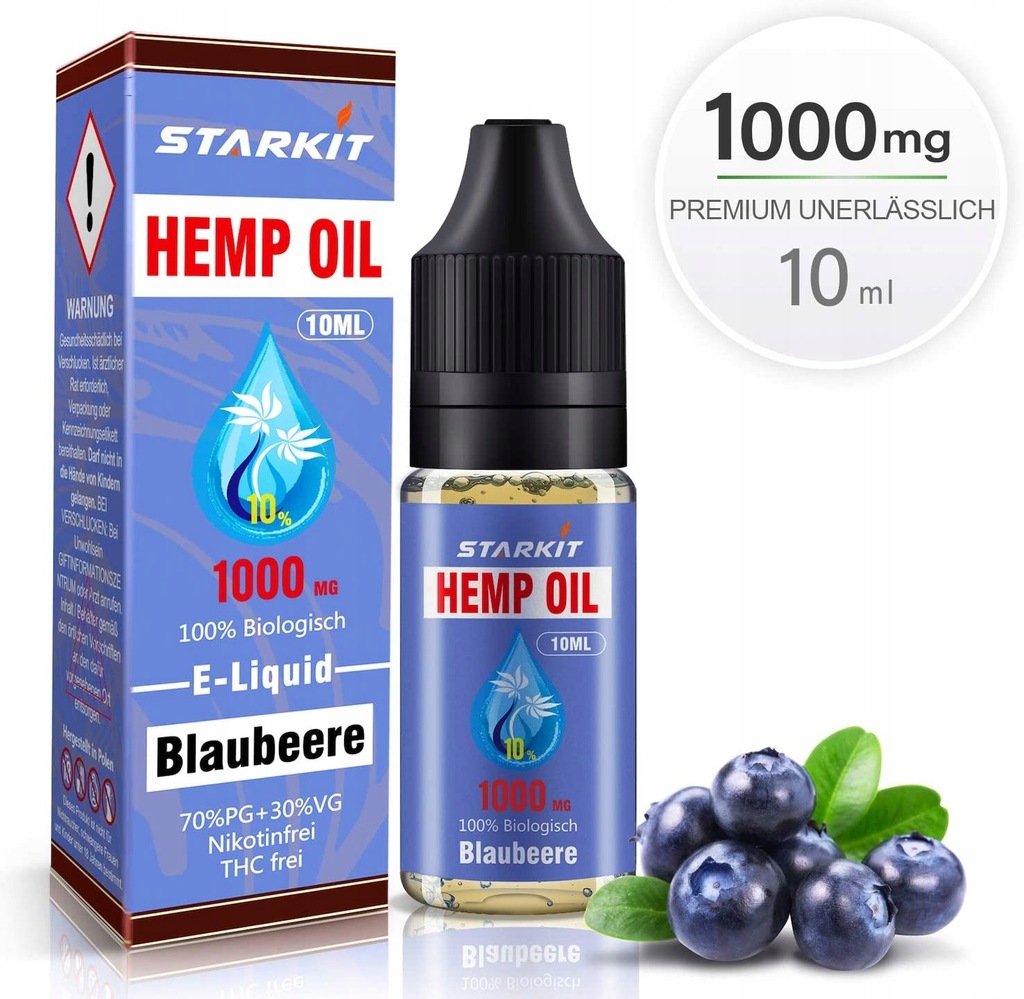 E-liquid CBD bez nikotyny i THC borówka ame. 10ml