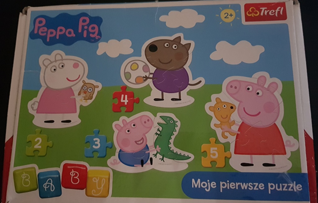 Puzzle Peppa Pig- zawiera 2 zestawy w pudełku