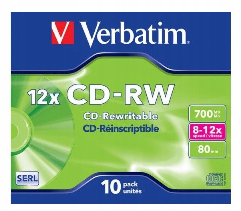 CD-RW Verbatim Scratch Resistant 12x 700MB
