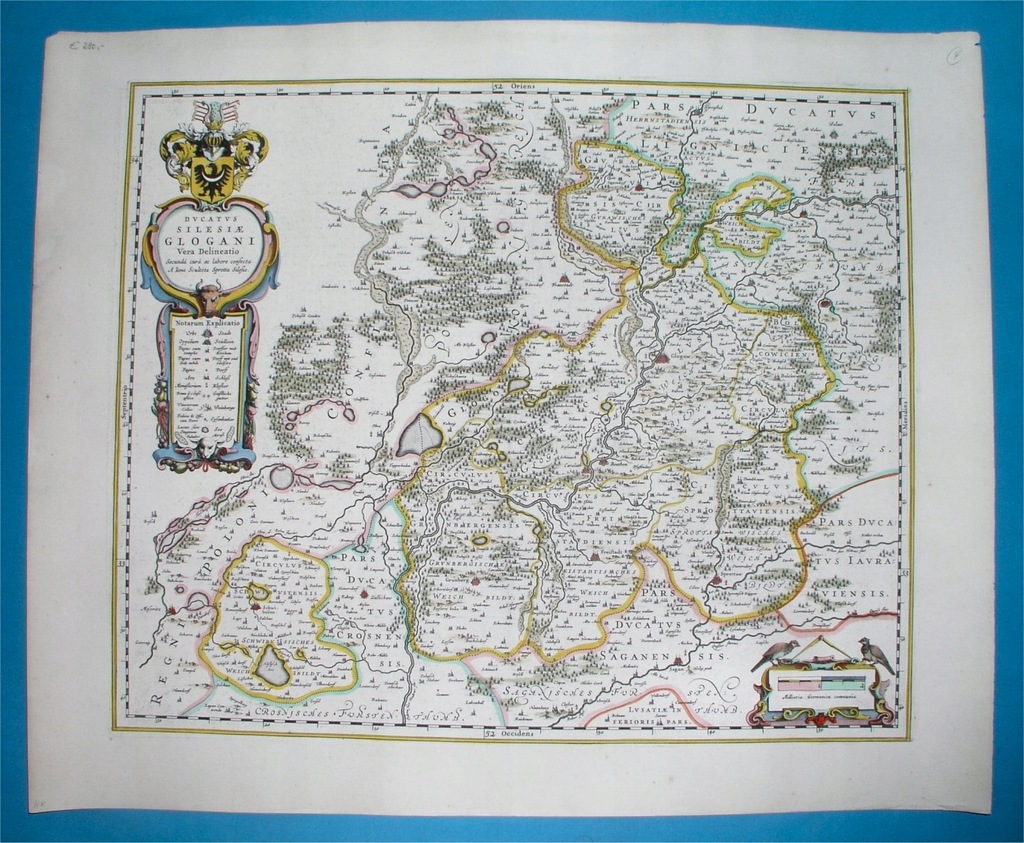 1660 MAPA ŚLĄSK Zielona Góra Głogów Lubin Leszno