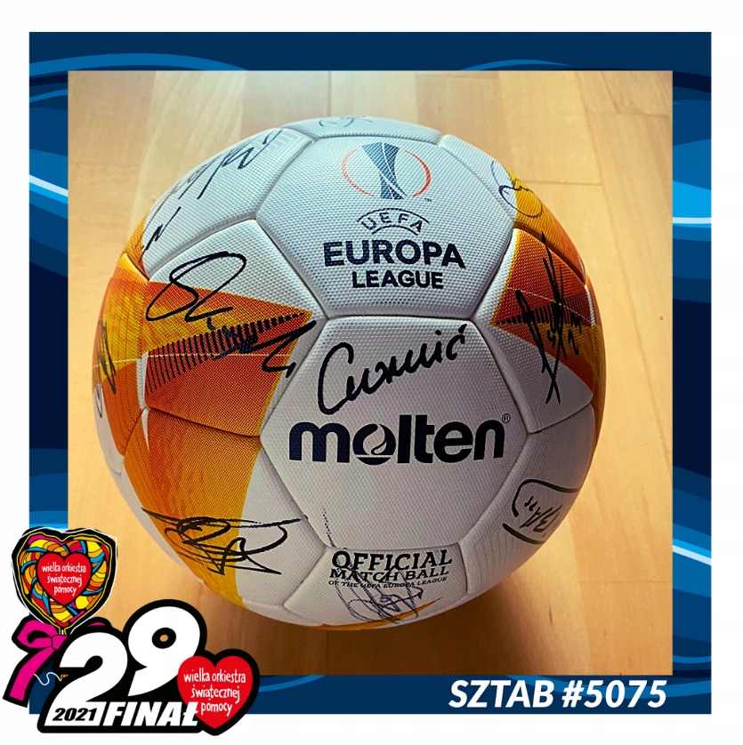 Piłka Lech Poznań Liga Europy Molten z autografami