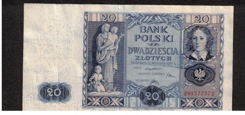 Banknot 20 złotych polskich 1936r