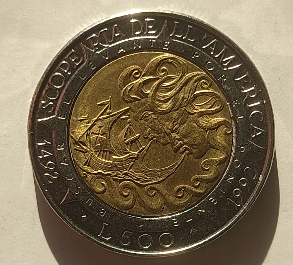 moneta San Marino 500 lir 1992