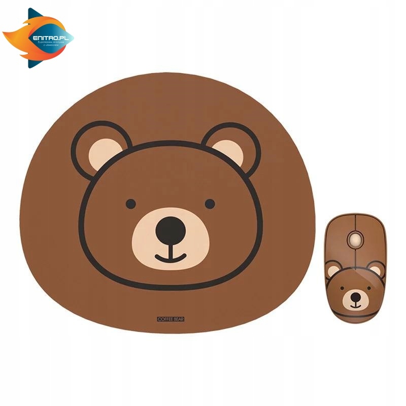 Mysz Bear Bluetooth Ultracicha + Podkładka eNitro