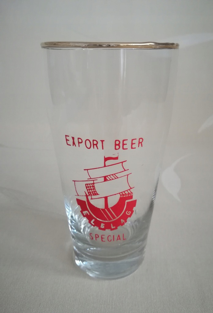 stara szklanka do piwa EXPORT BEER / BROWAR ELBLĄG