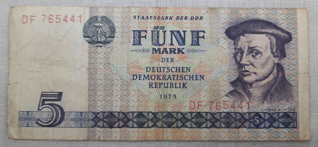 Banknot 5 marek 1975 r.