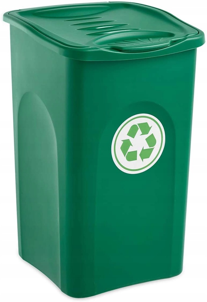 Kosz na śmieci odpady Stefanplast zielony 50 L