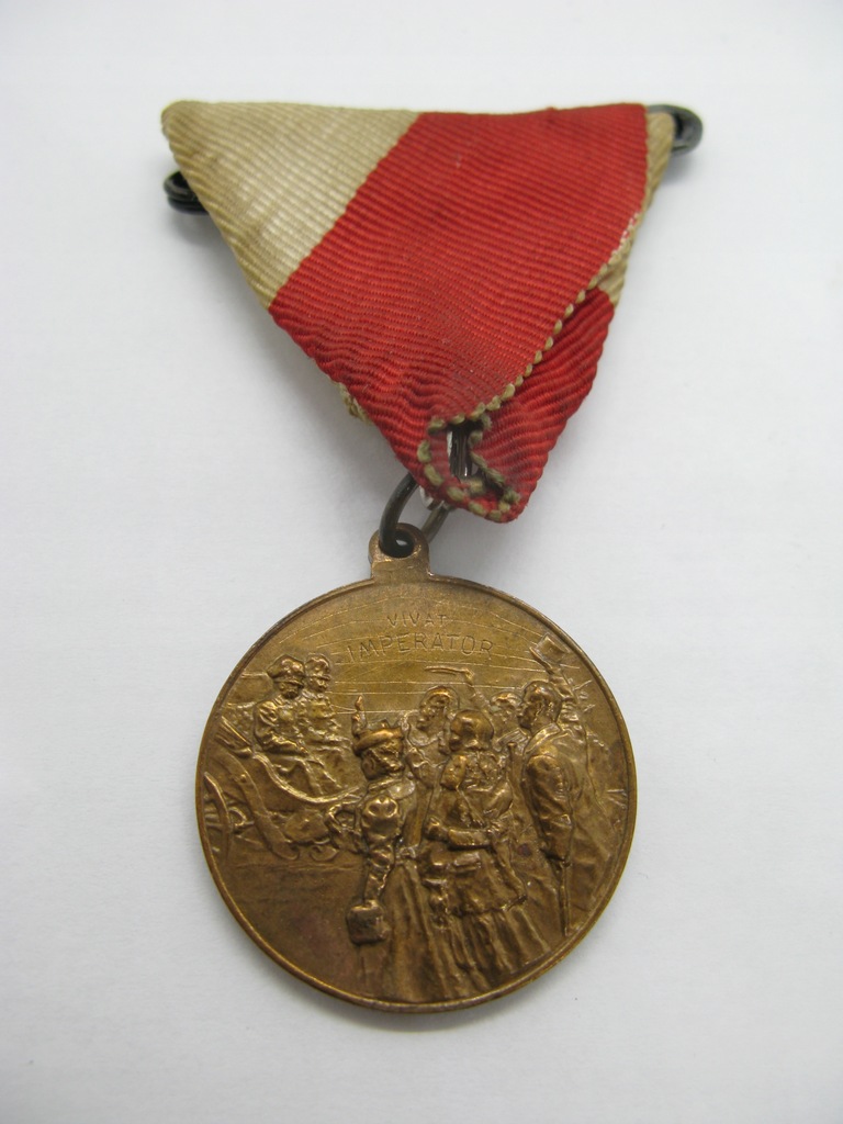 MEDAL VIVAT IMPERATOR 1898 WSTĄŻKA - AUSTRO-WĘGRY