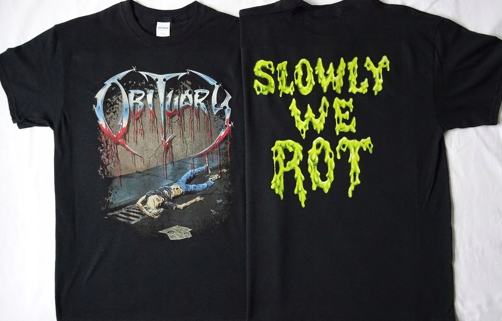 Obituary Slowly We Rot TShirt Official Koszulka Orginał Florida Death Metal