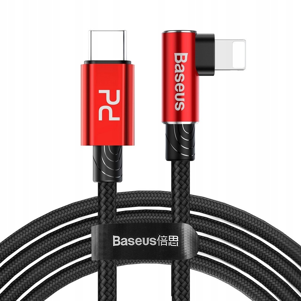 Kabel kątowy USB-C do Lightning 18W, 1m (czerwony