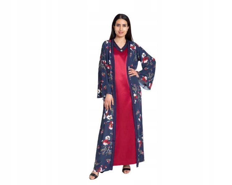 Women's Kaftan Dresse With Floral Tunic And Matchi