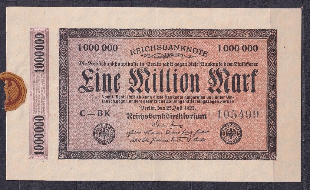 1 000 000 marek - 1923..P93.. UNC