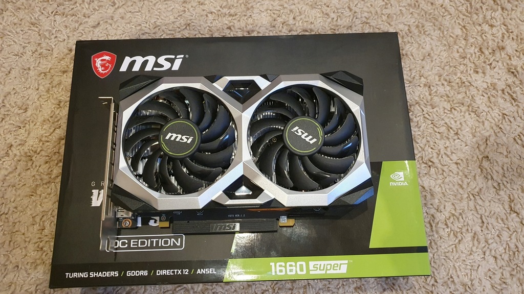 MSI GEFORCE GTX 1660 SUPER 6 GB gwarancja do 2024!