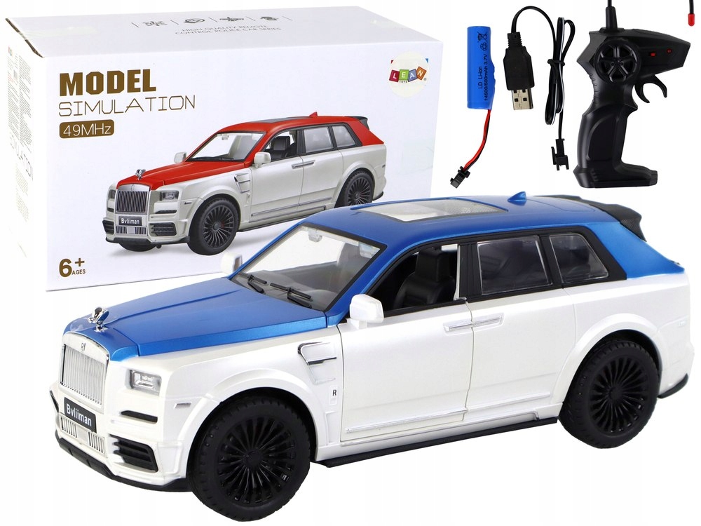 Import LEANToys Auto R/C 1:20 Biało-Niebieskie Zdalnie Sterowane