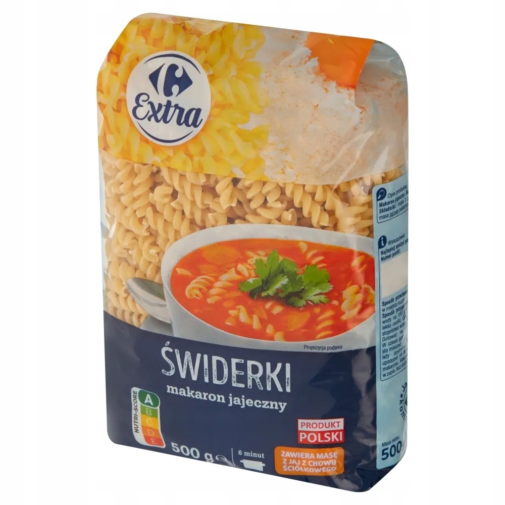 Carrefour Extra Makaron jajeczny świderki 500 g