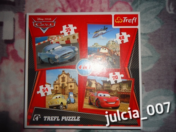CARS Puzzle TREFL 4 in 1