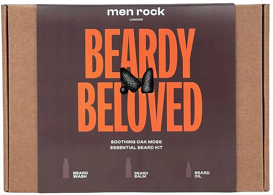 Zestaw Men Rock Beardy Beloved Kit (b/wash/100ml + b/balm/100ml + b/oil/30m