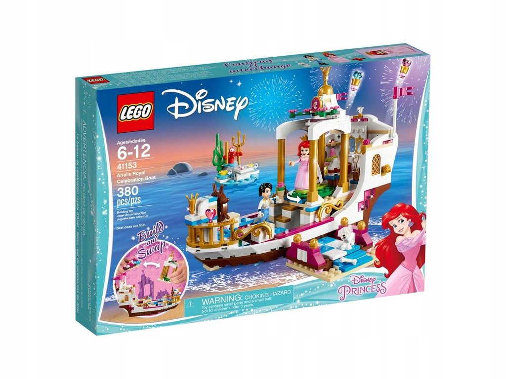 NOWE LEGO Disney Uroczysta łódź Arielki 41153 BDB