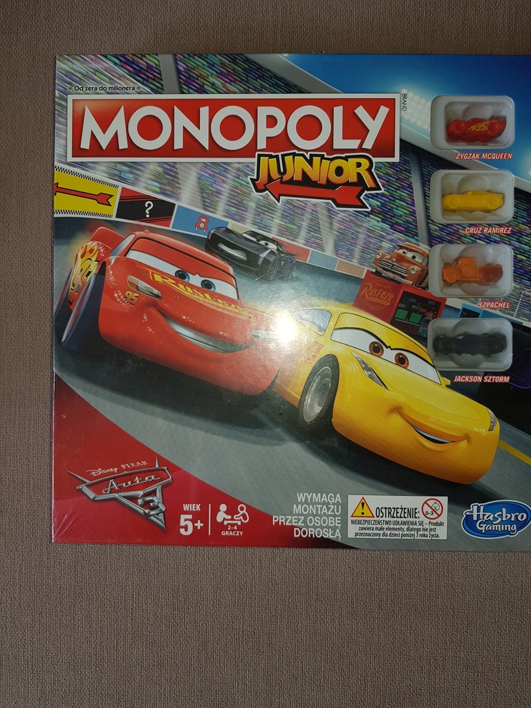 Gra Monopoly Junior Cars Auta 3 Hasbro 8492813888 Oficjalne Archiwum Allegro