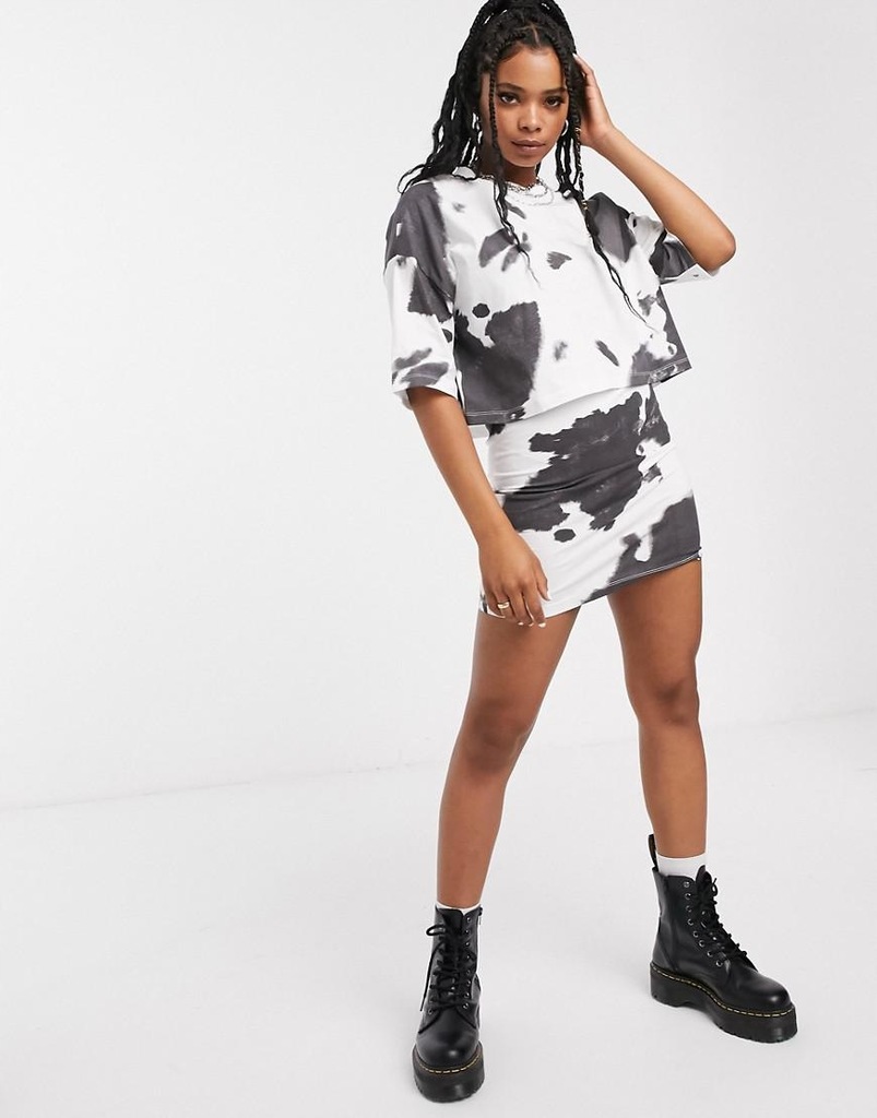 CEF305 NOISY MAY BIAŁY T-SHIRT OVERSIZED M