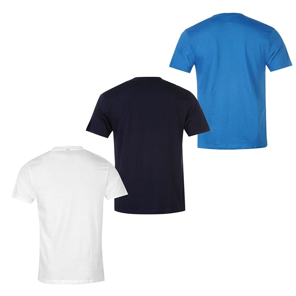 DONNAY klasyczny T-shirt męski 3-pak niebieski L