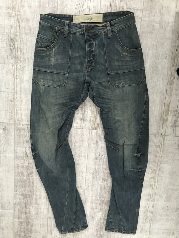RIVINGTON__przecierane męskie jeans SLIM__W32L34