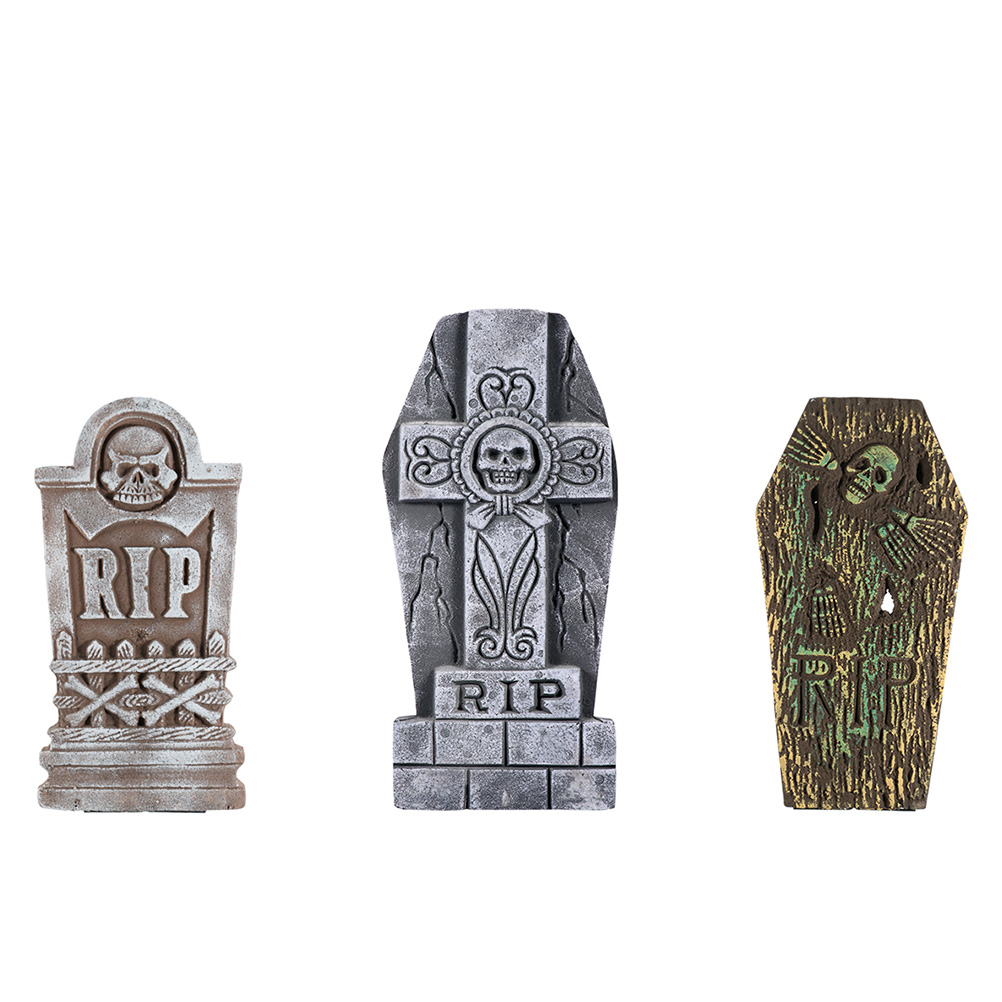 DEKORACJA HALLOWEEN FIGURKI NAGROBKI STRASZNE I WYJĄTKOWE