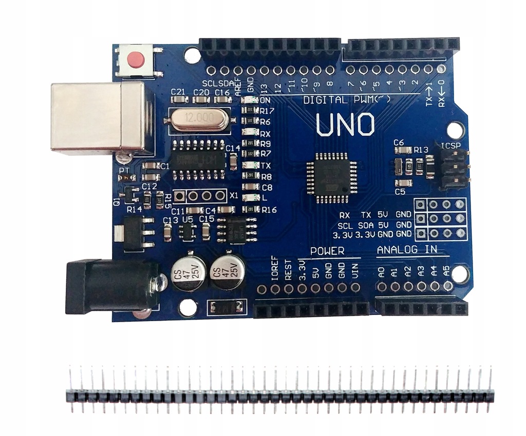 ARDUINO UNO R3 CH340 AVR KLON ATmega328 gold piny