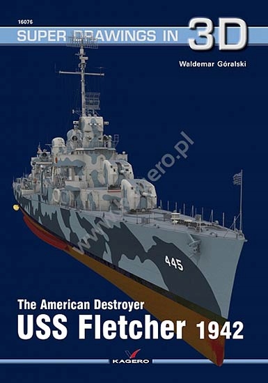 16076-3D - USS FLETCHER '42' niszczyciel