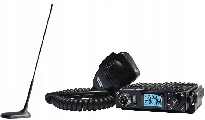 PRESIDENT BILL CB RADIO + VIRGINIA Antena CB 49cm