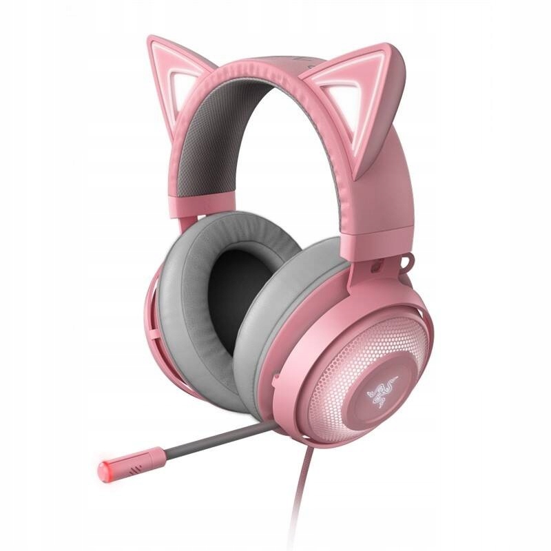 Razer Kraken, Kitty Edition, słuchawki różowe