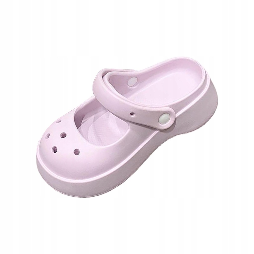 Clog Slipper Shoes Comfortable Closed Toe Med Heels Non Purple 35 to 36