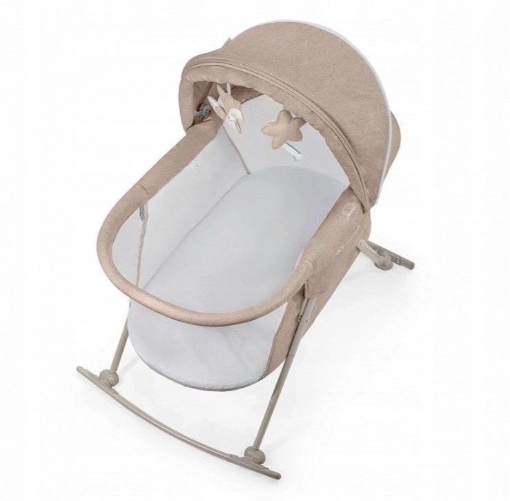 KINDERKRAFT ŁÓŻECZKO LOVI 3W1 BEIGE KOŁYSKA BUJAK