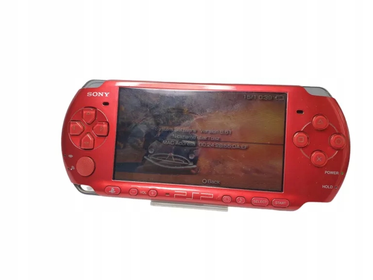 KONSOLA SONY PSP-3004 CZERWONA /KARTA 2GB, GRA