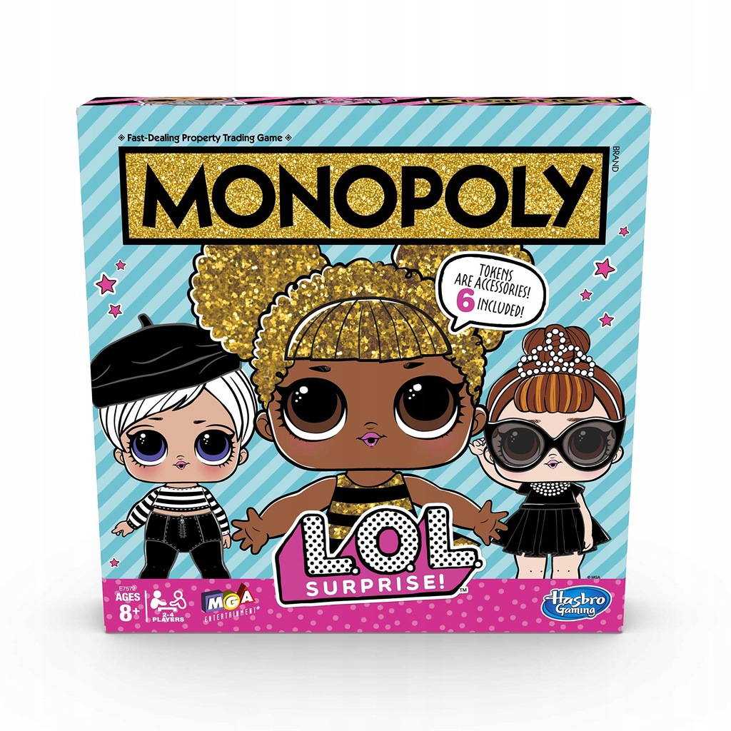 Monopoly Game: L.O.L. Surprise Edition Board Game for Kids Ages 8 and up