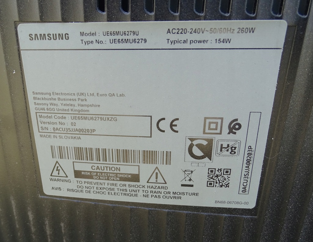 SAMSUNG UE65MU6279U TV-ZBITA MATRYCA 20
