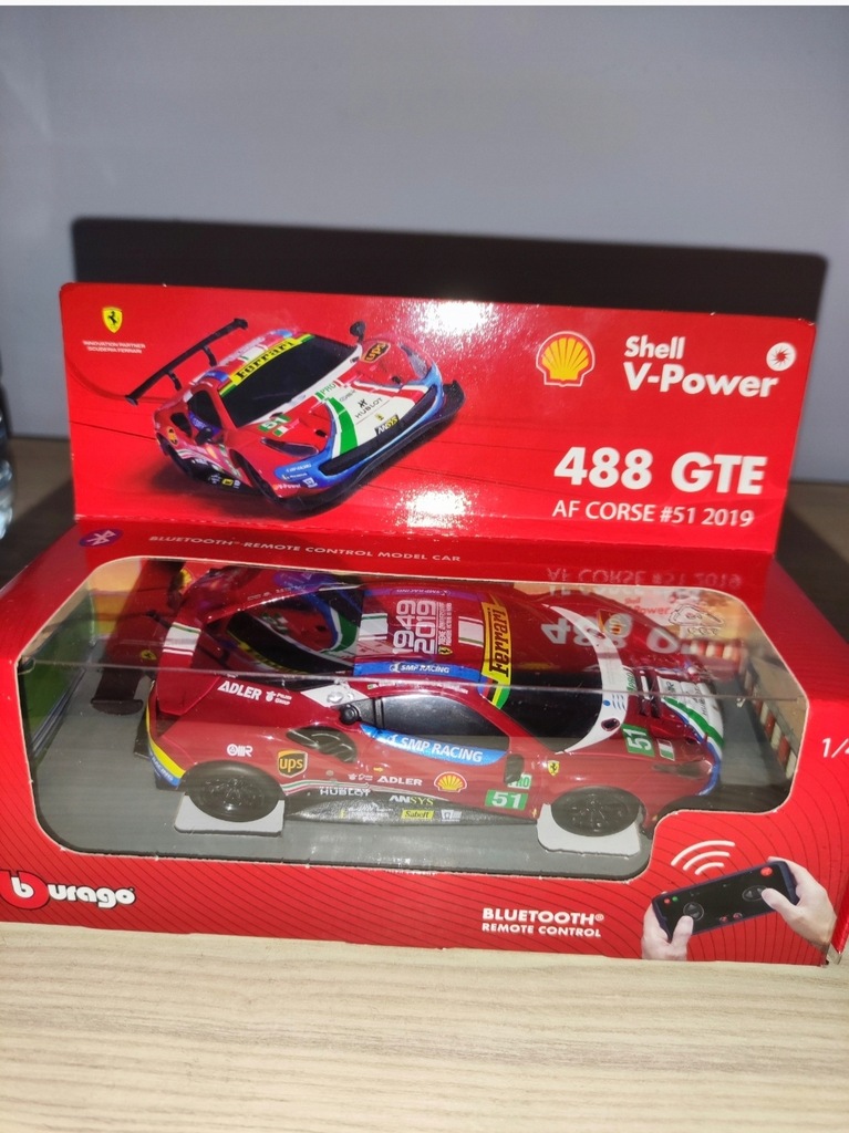 Samochód zdalnie sterowany Shell Ferrari 488GT
