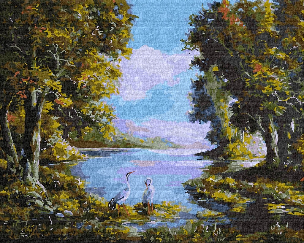 Obraz Malowanie po numerach Leśna cisza 40x50 IDEYKA NA RAMIE