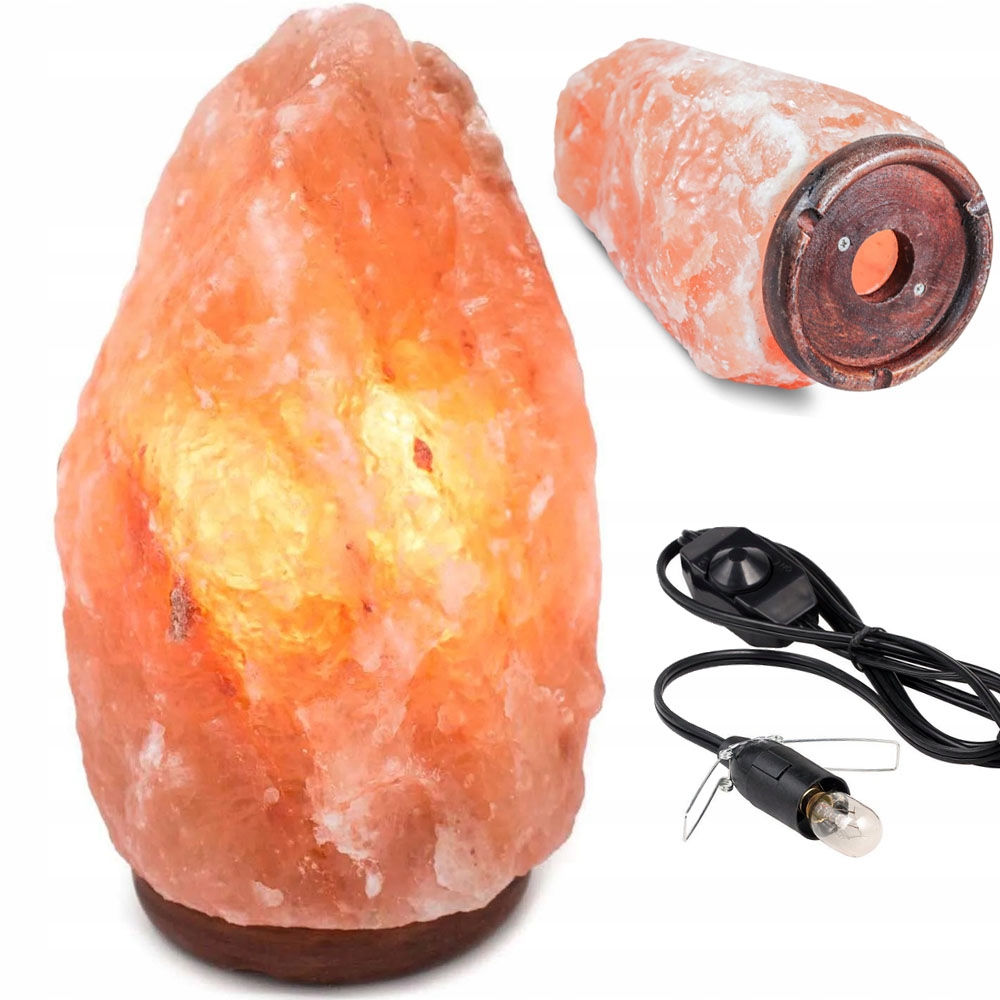 LAMPA SOLNA 3-5 KG JONIZATOR NATURALNA SÓL HIMALAJSKA DUŻA JONIZATOR Z SOLI